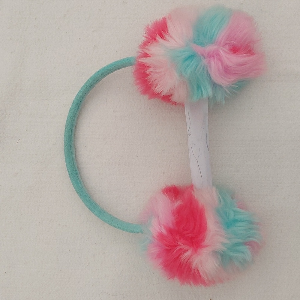 Fluffy PomPom Earmuffs NWOT